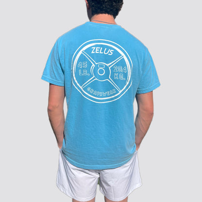 Bright Blue Short Sleeve Zelus T-Shirt Back