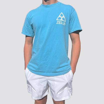 Bright Blue Short Sleeve Zelus T-Shirt Front