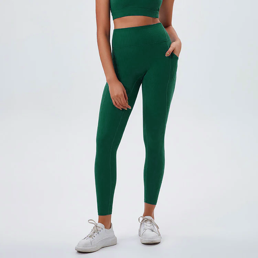 Ribbed Sports Yoga Pants